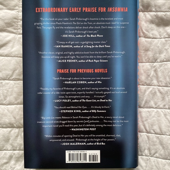 NWT Insomnia a novel by Sarah Pinborough - Picture 2 of 4